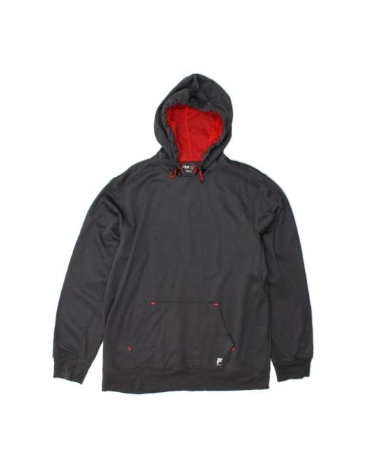 Vintage Fila Hoodie Jumper Large In Grey