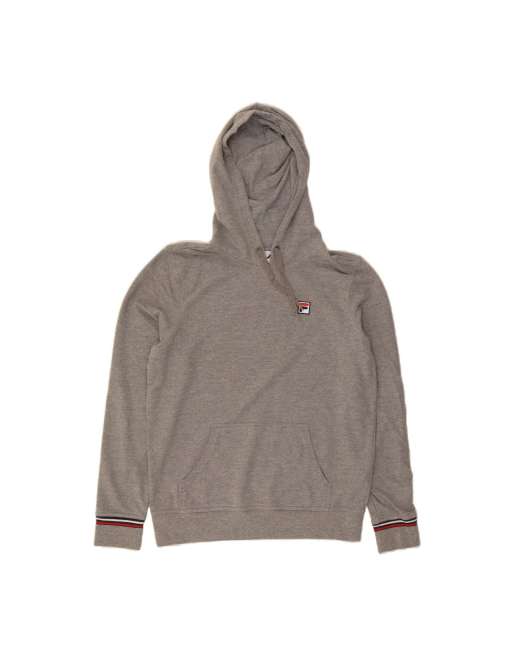 Vintage Fila Hoodie Jumper Medium In Grey