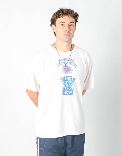 Vintage Fila l t-shirt in white