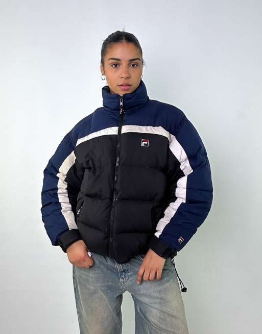 Vintage Fila M Padded Coat in Black, 2 of 4