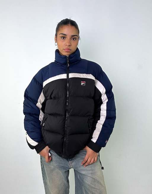 Vintage Fila M Padded Coat in Black, 4 of 4