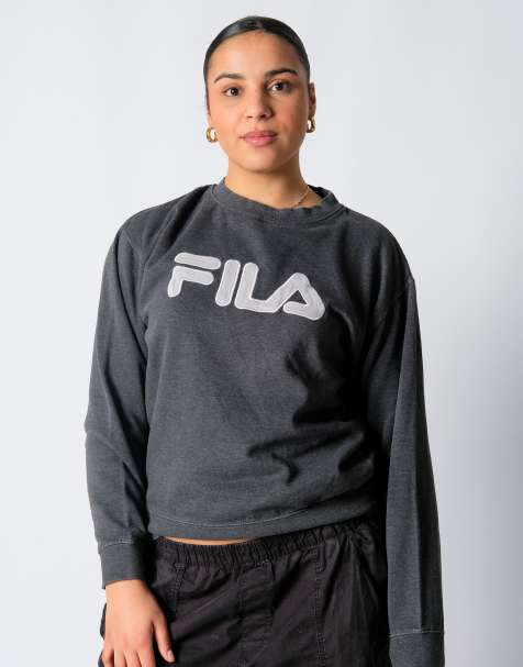 Vintage Fila M Sweatshirt Charcoal Grey - view 1
