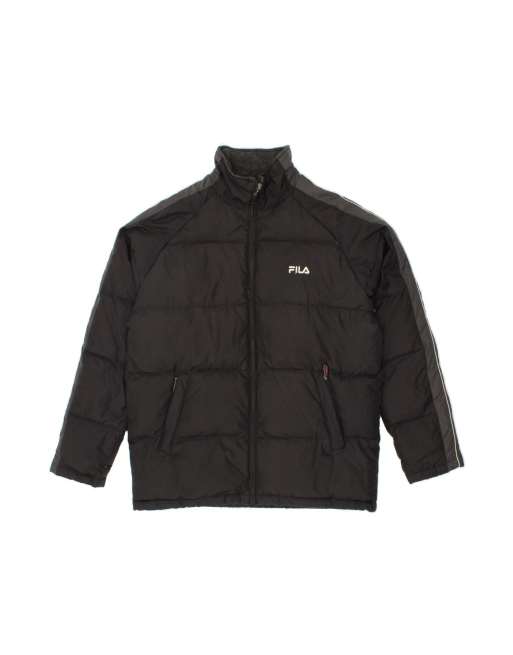 Vintage Fila Padded Jacket Large In Black