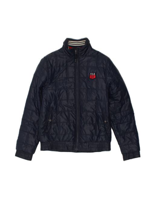 Vintage Fila Padded Jacket UK 38 Medium In Blue
