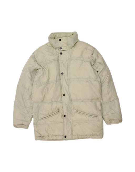 Vintage Fila Padded Jacket UK 40 Large In Off In White