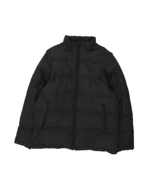 Vintage Fila Padded Jacket UK 44 2XL In Black