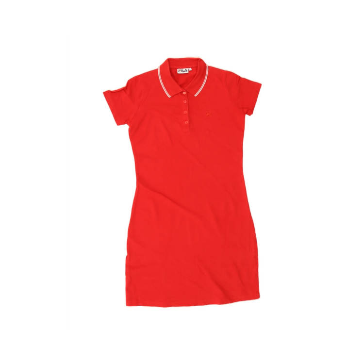 red fila dress Polo Dress Fila Dress Uk Vintage Fila Polo Dress UK 10 Small In Red