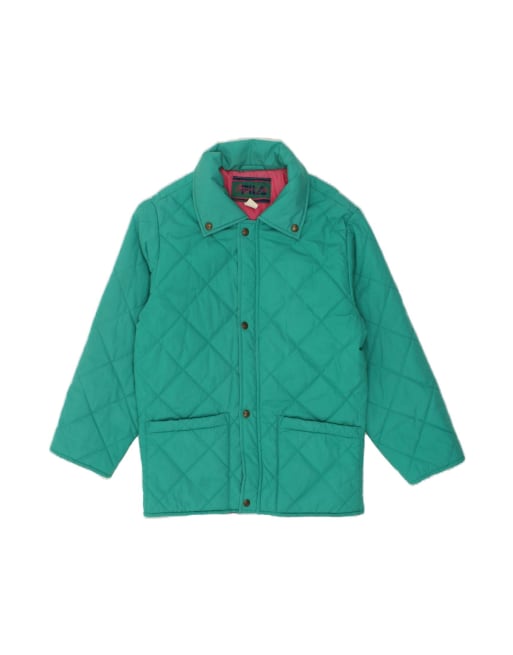 Vintage Fila Quilted Jacket It 44 XS In Green