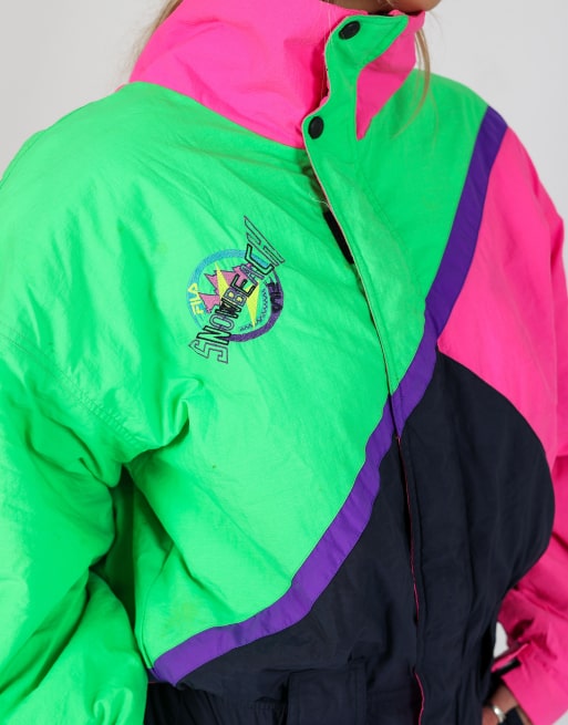 Vintage Fila S ski suit in navy blue, 2 of 4