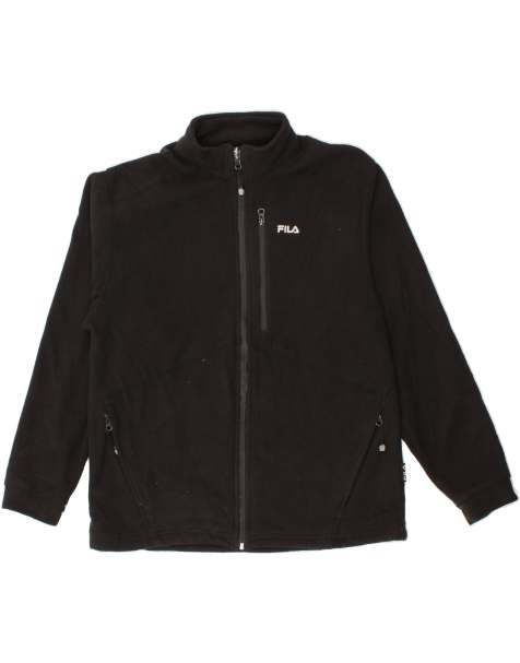 Vintage Fila Size L Fleece Jacket in Black - view 1