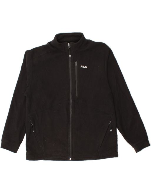 Vintage Fila Size L Fleece Jacket in Black