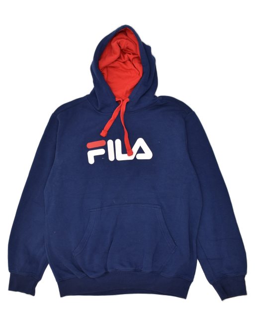 Vintage Fila Size L Graphic Hoodie Jumper in Blue Cra wallonieShops Fila Skate 80 Wheels 8 Pack