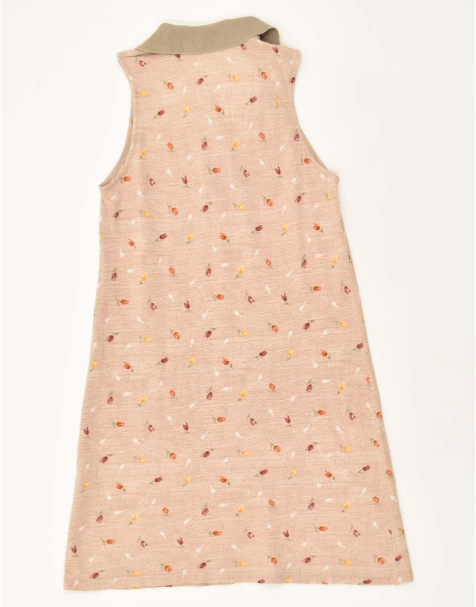 Vintage Fila Size M Floral Polo Dress in Beige 0