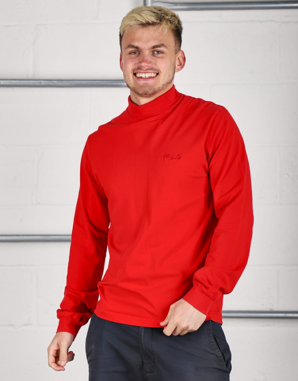 Vintage Fila Size M turtle neck sweatshirt in red
