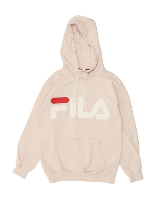 Vintage Fila Size XS Graphic Hoodie Jumper in Pink