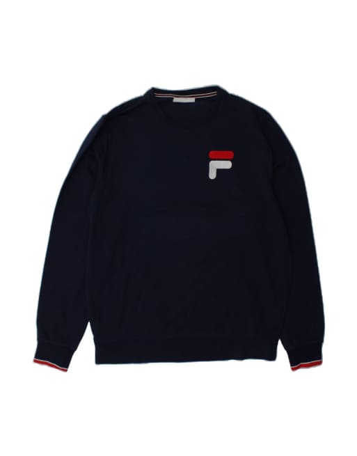 Vintage Fila Sweatshirt Jumper Large In Blue
