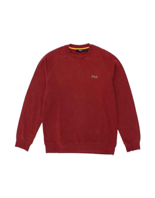 Vintage Fila Sweatshirt Jumper Small In Red