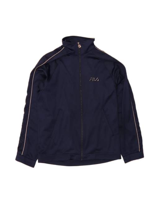 Vintage Fila Tracksuit Top Jacket It 48 Medium In Blue