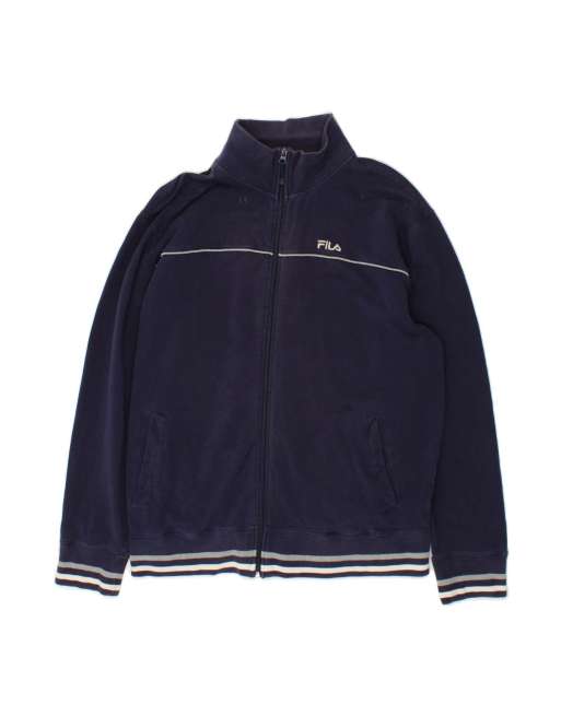 Vintage Fila Tracksuit Top Jacket XL In Blue