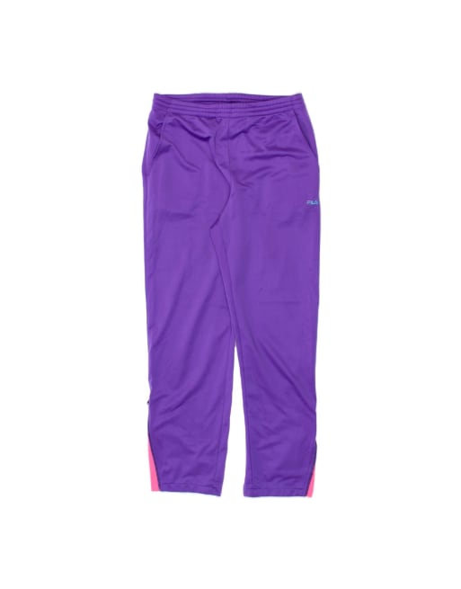 Vintage Fila Tracksuit Trousers It 46 Small In Purple Colourblock