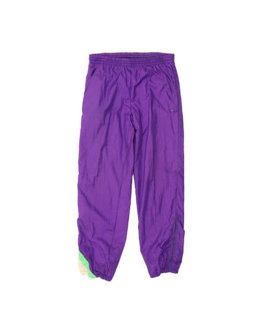 Vintage Fila Tracksuit Trousers Joggers It 36 Small In Purple Colourblock