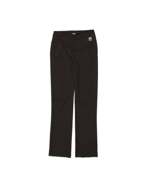 Vintage Fila Tracksuit Trousers UK 10 Small W28 L32 In Black