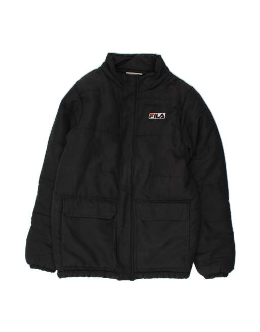 Vintage Fila Windbreaker Jacket UK 38 Medium In Black