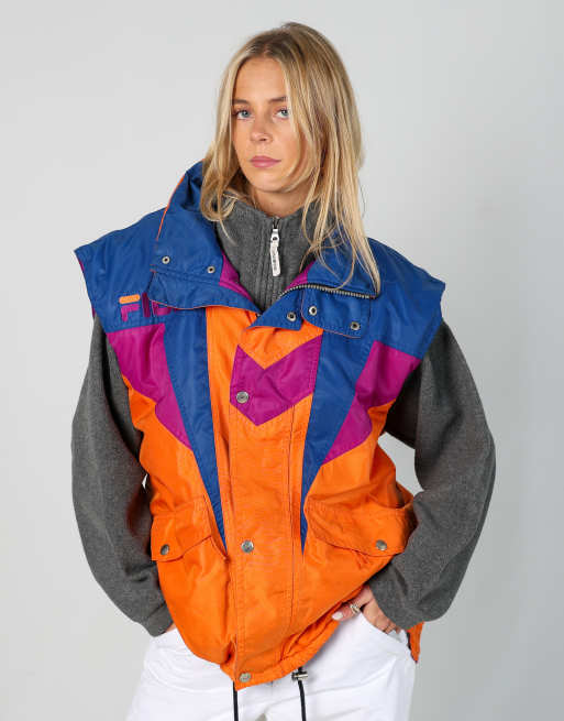 Vintage Fila XL ski jacket in orange