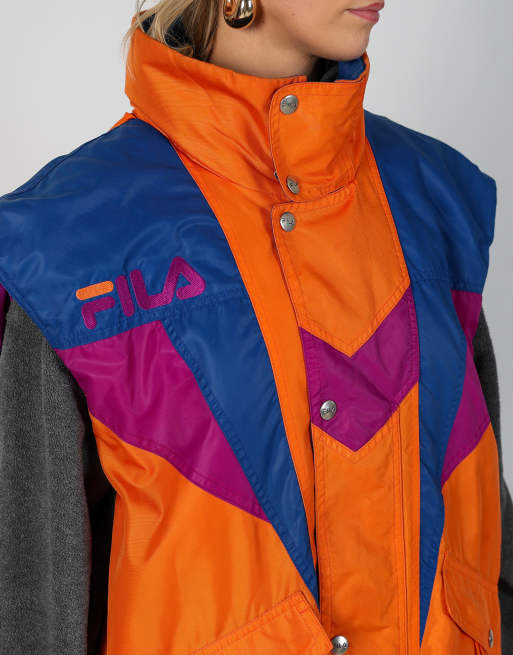 Vintage Fila XL ski jacket in orange, 4 of 4