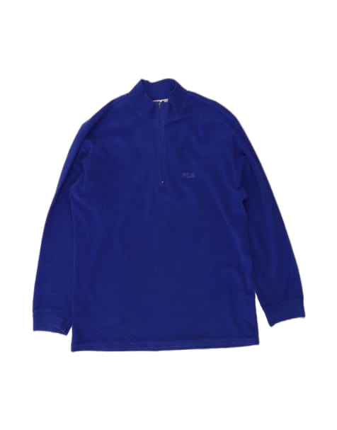 Vintage Fila Zip Neck Fleece Jumper It 56 XL In Blue - view 1