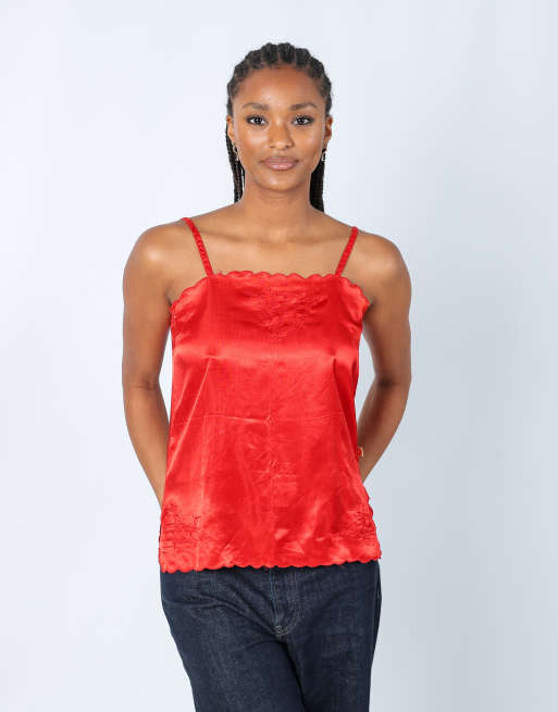 Vintage Fiorucci L cami in red