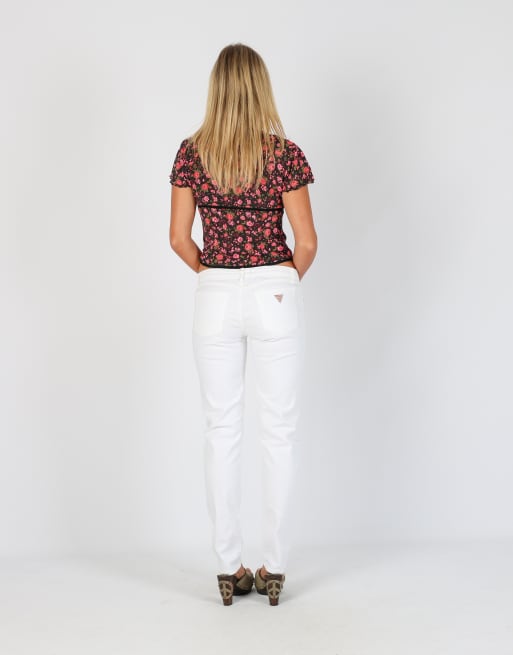Vintage Fiorucci S straight jeans in white, 3 of 4