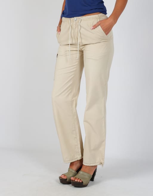 Vintage Fiorucci XS cargo pants in cream, 2 of 4