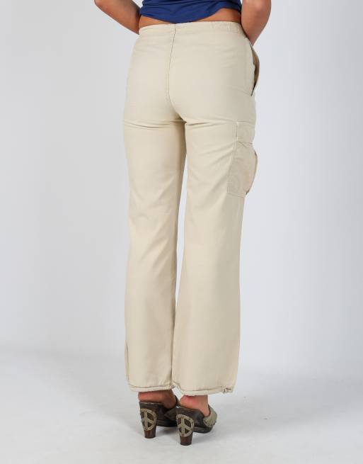 Vintage Fiorucci XS cargo pants in cream, 4 of 4