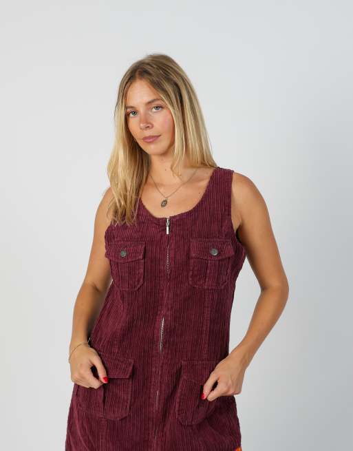 Vintage Fish Bone S cord dress in purple, 4 of 4