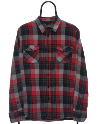 Vintage Fishbone size L flannel shirt in red check