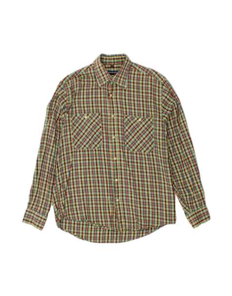 Vintage Flannel Shirt UK 39/40 Medium In Green Check - view 1