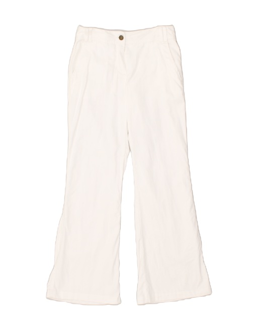Vintage Flash Lights Size M Flare Casual Trousers in White