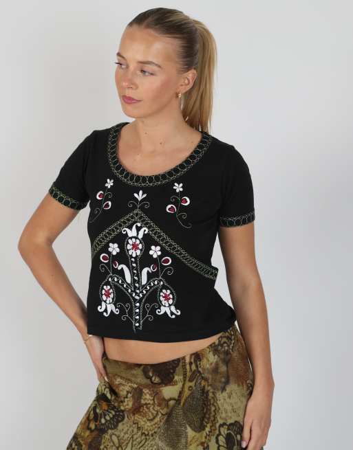 Vintage Flexus S woven top in black, 3 of 4