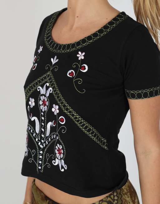 Vintage Flexus S woven top in black, 4 of 4