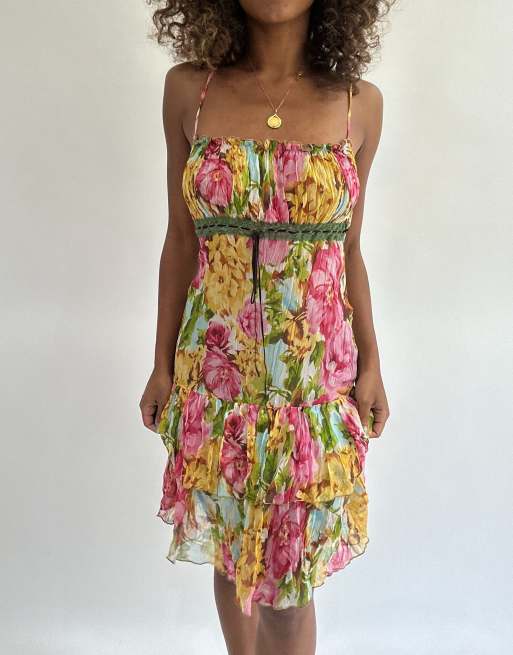 Vintage floral midi dress in multi, 5 of 5