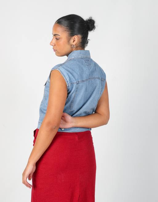 Vintage Fly Girl L denim jacket in light blue, 2 of 4