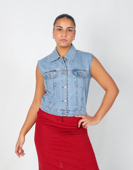 Vintage Fly Girl L denim jacket in light blue, 3 of 4