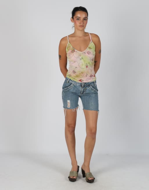 Vintage Fly Girl S denim shorts in blue
