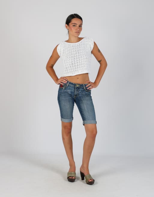 Vintage Foglia Doro XS denim shorts in blue
