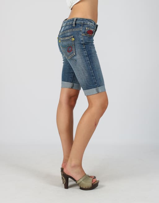 Vintage Foglia Doro XS denim shorts in blue, 2 of 4