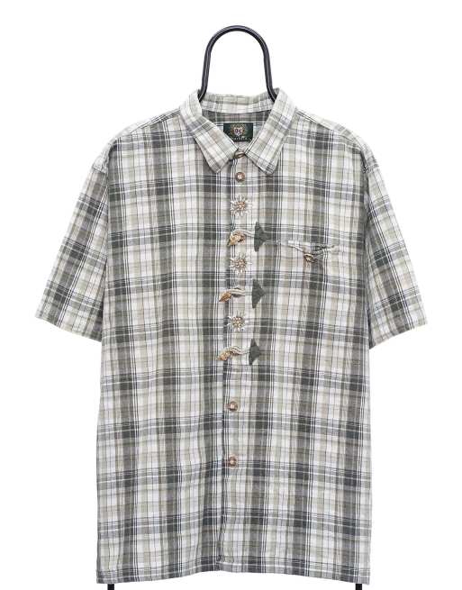 Vintage Folk size 2XL check shirt in green