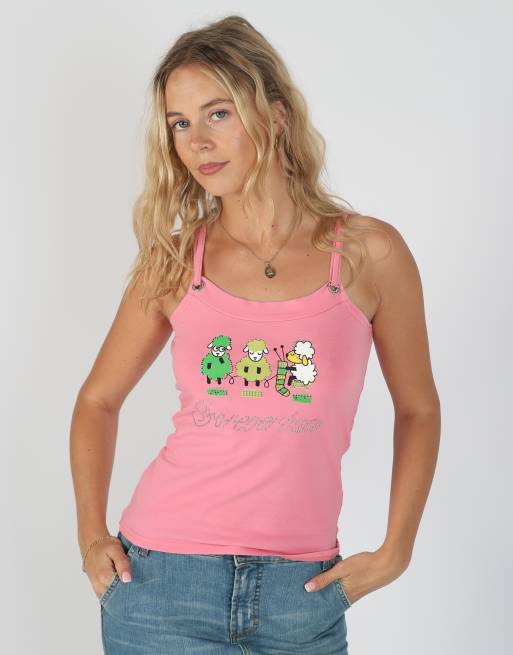 Vintage For Ever M woven vest in pink, 3 of 4
