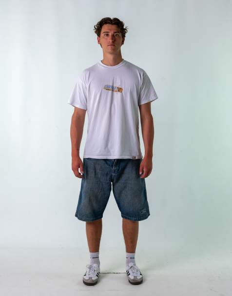 Vintage  Ford Racing 38" Denim Hip Hop Jorts Shorts Blue - view 1