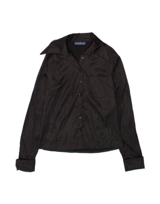 Vintage Formal Shirt UK 12 Medium In Black